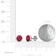 3 - Carys Ruby (6mm) Solitaire Stud Earrings 