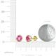 3 - Carys Lab Created Pink Sapphire (6mm) Solitaire Stud Earrings 