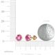 3 - Carys Lab Created Pink Sapphire (6mm) Solitaire Stud Earrings 