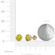 3 - Carys Yellow Diamond (6mm) Solitaire Stud Earrings 
