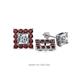 1 - Serena Red Garnet Jacket Earrings 