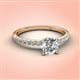 3 - Aurin GIA Certified 6.50 mm Round Diamond and Diamond Engagement Ring 