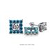 1 - Serena London Blue Topaz Jacket Earrings 