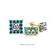 1 - Serena London Blue Topaz Jacket Earrings 