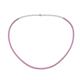 1 - Gracelyn 1.70 mm Round Pink Sapphire Adjustable Tennis Necklace 