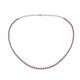 1 - Gracelyn 1.70 mm Round Diamond and Ruby Adjustable Tennis Necklace 