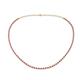 1 - Gracelyn 1.70 mm Round Diamond and Ruby Adjustable Tennis Necklace 
