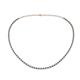 1 - Gracelyn 1.70 mm Round Blue and White Diamond Adjustable Tennis Necklace 