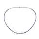 1 - Gracelyn 1.70 mm Round Lab Grown Diamond and Blue Sapphire Adjustable Tennis Necklace 