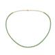 1 - Gracelyn 1.70 mm Round Lab Grown Diamond and Emerald Adjustable Tennis Necklace 