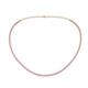 1 - Gracelyn 1.70 mm Round Lab Grown Diamond and Pink Sapphire Adjustable Tennis Necklace 