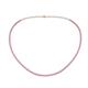 1 - Gracelyn 1.70 mm Round Lab Grown Diamond and Pink Sapphire Adjustable Tennis Necklace 