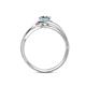 6 - Elena Signature 5.50 mm Round Aquamarine Bypass Solitaire Engagement Ring 