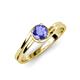 5 - Elena Signature 5.50 mm Round Tanzanite Bypass Solitaire Engagement Ring 