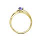 6 - Elena Signature 5.50 mm Round Tanzanite Bypass Solitaire Engagement Ring 