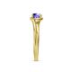 7 - Elena Signature 5.50 mm Round Tanzanite Bypass Solitaire Engagement Ring 