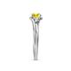 7 - Elena Signature 5.50 mm Round Yellow Diamond Bypass Solitaire Engagement Ring 