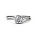 4 - Elena Signature 0.65 ct IGI Certified Lab Grown Diamond Round (5.50 mm) Bypass Solitaire Engagement Ring 