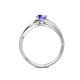 6 - Elena Signature 5.50 mm Round Tanzanite Bypass Solitaire Engagement Ring 