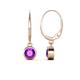 1 - Cara Amethyst (5mm) Solitaire Dangling Earrings 