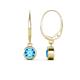 1 - Cara Blue Topaz (5mm) Solitaire Dangling Earrings 