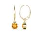 1 - Cara Citrine (5mm) Solitaire Dangling Earrings 