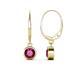 1 - Cara Rhodolite Garnet (5mm) Solitaire Dangling Earrings 