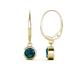 1 - Cara London Blue Topaz (5mm) Solitaire Dangling Earrings 