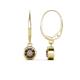 1 - Cara Smoky Quartz (5mm) Solitaire Dangling Earrings 