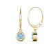 1 - Cara Aquamarine (5mm) Solitaire Dangling Earrings 