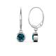 1 - Cara Blue Diamond (5mm) Solitaire Dangling Earrings 