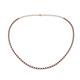 1 - Gracelyn 1.70 mm Round Diamond and Red Garnet Adjustable Tennis Necklace 