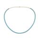 1 - Gracelyn 2.20 mm Round Blue Topaz Adjustable Tennis Necklace 