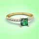 3 - Aurin 6.00 mm Round Lab Created Alexandrite and Diamond Engagement Ring 