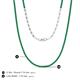 5 - Gracelyn 1.70 mm Round Emerald Adjustable Tennis Necklace 