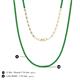 5 - Gracelyn 1.70 mm Round Emerald Adjustable Tennis Necklace 
