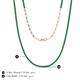 5 - Gracelyn 1.70 mm Round Emerald Adjustable Tennis Necklace 