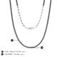 5 - Gracelyn 1.70 mm Round Black Diamond Adjustable Tennis Necklace 