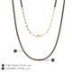 5 - Gracelyn 1.70 mm Round Black Diamond Adjustable Tennis Necklace 