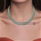 4 - Gracelyn 1.70 mm Round Blue Diamond Adjustable Tennis Necklace 
