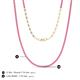 5 - Gracelyn 1.70 mm Round Pink Sapphire Adjustable Tennis Necklace 