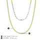 5 - Gracelyn 1.70 mm Round Yellow Sapphire Adjustable Tennis Necklace 