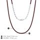 5 - Gracelyn 1.70 mm Round Red Garnet Adjustable Tennis Necklace 