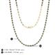 5 - Gracelyn 1.70 mm Round Black and White Diamond Adjustable Tennis Necklace 