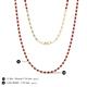 5 - Gracelyn 1.70 mm Round Diamond and Ruby Adjustable Tennis Necklace 