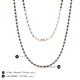 5 - Gracelyn 1.70 mm Round Lab Grown Diamond and Black Diamond Adjustable Tennis Necklace 