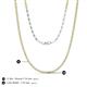 5 - Gracelyn 1.70 mm Round Lab Grown Diamond and Yellow Sapphire Adjustable Tennis Necklace 