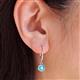 3 - Cara Blue Topaz (5mm) Solitaire Dangling Earrings 