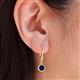 3 - Cara Blue Sapphire (5mm) Solitaire Dangling Earrings 