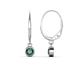 1 - Cara Lab Created Alexandrite (4mm) Solitaire Dangling Earrings 